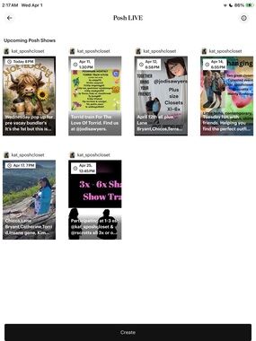 Upcoming shows updated with changes